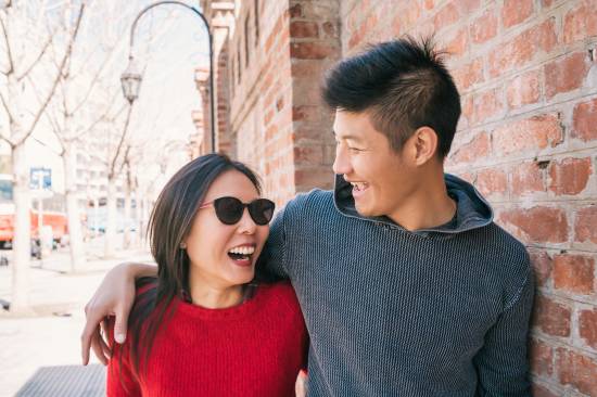 Thai couple having fun